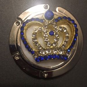 💐🔵Crown Foldable Handbag Hook - Blue